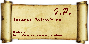 Istenes Polixéna névjegykártya